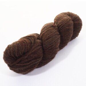 Hand Dyed Blue Face Leicester Wool Cool Water DK Yarn Dark Brown 229 Yds